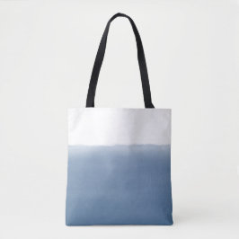 Bolsa Tote Aquarela Azul Empoeirada