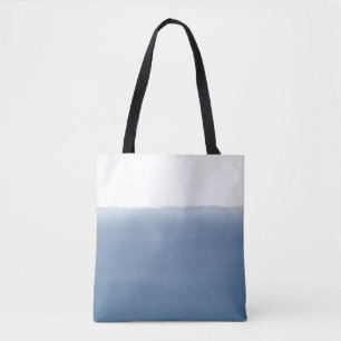 Bolsa Tote Aquarela Azul Empoeirada