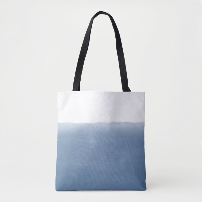 Bolsa Tote Aquarela Azul Empoeirada (Frente)