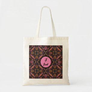 Bolsa Tote Aquarela Azulejo Preto e Rosa Espanhol