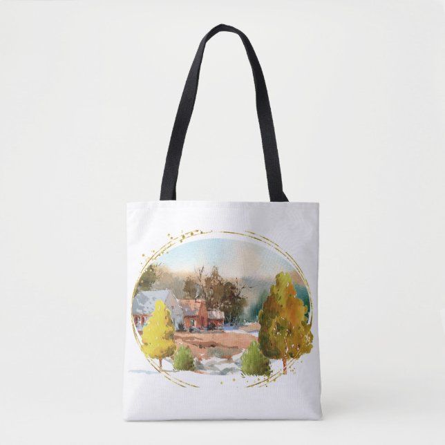 Bolsa Tote Aquarela Cênnica (Frente)