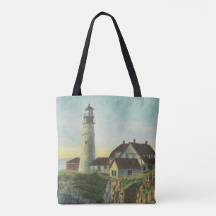 Bolsa Tote Aquarela da Luz de Portland Head