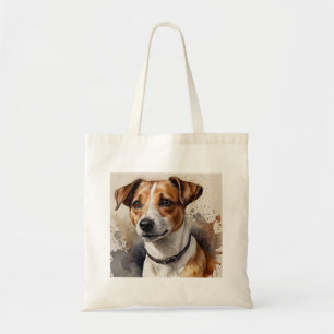Bolsa Tote Aquarela de Jack Russell Terrier da moda