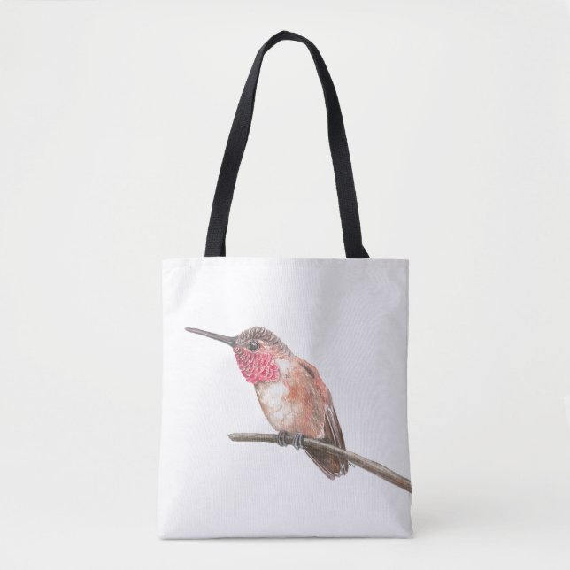 Bolsa Tote Aquarela de passarinho (Frente)