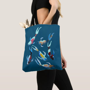 Bolsa Tote Aquarela de Peixe Koi