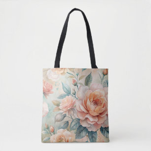 Bolsa Tote Aquarela Floral Delicada