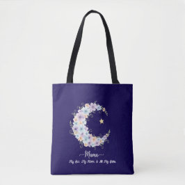 Bolsa Tote Aquarela Floral Lua Mamãe