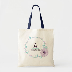 Bolsa Tote Aquarela Floral Moderno Elegante de Noiva 