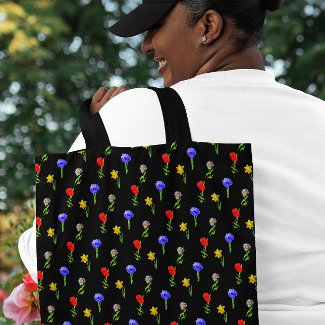 Bolsa Tote Aquarela Flores Silvestres (Criador carregado)