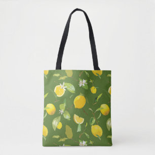 Bolsa Tote Aquarela Limão e Folhas 5