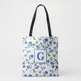 Bolsa Tote aquarela me esqueceu não flores Monograma
