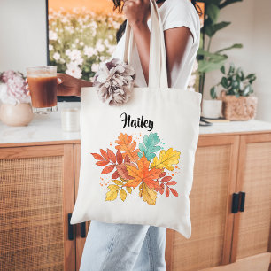Bolsa Tote Aquarela Outono, Bolsa Personalizada Fo
