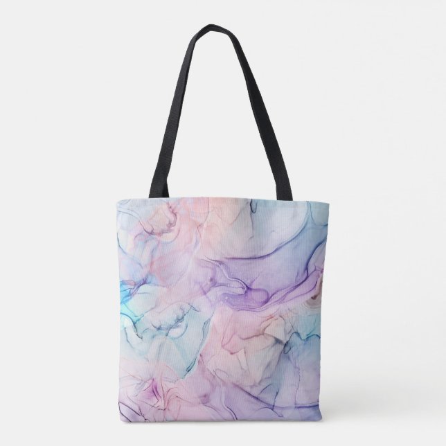 Bolsa Tote Aquarela Pastel Etérea Tênue Fantasia Glam Ink (Verso)