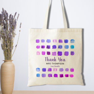 Bolsa Tote Aquarela Personalizada Obrigado Professor