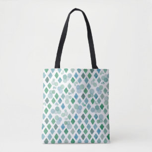 Bolsa Tote Aquarela sem soldadura em fundo branco com um