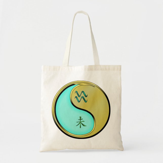 Bolsa Tote Aquário & Cabra de Metal (Frente)
