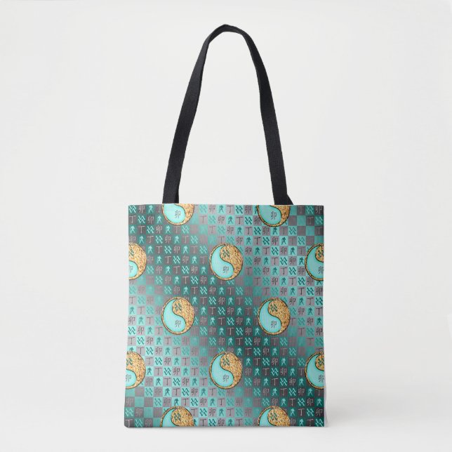 Bolsa Tote Aquário & Coelho de Fogo (Frente)