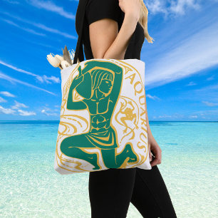 Bolsa Tote Aquário Signo do Zodíaco em um