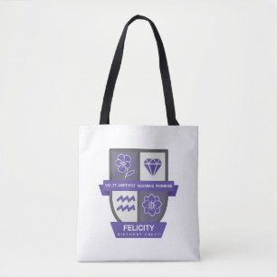Bolsa Tote Aquarius Birthday Crest™ para 1-18 de Fevereiro