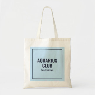Bolsa Tote Aquarius blue simple modern birthdays zodiac Bag