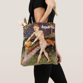 Bolsa Tote Aquarius Water Bearer Zodiac Sinal Festa de aniver