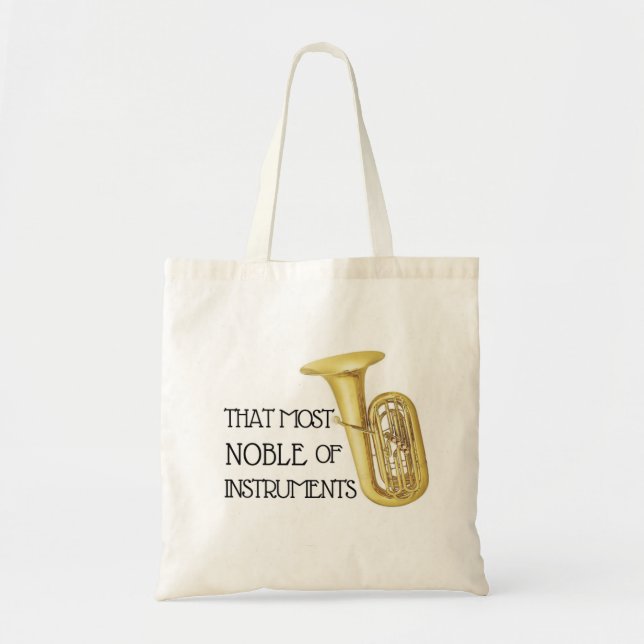Bolsa Tote Aquele mais nobre dos instrumentos - Tuba (Frente)