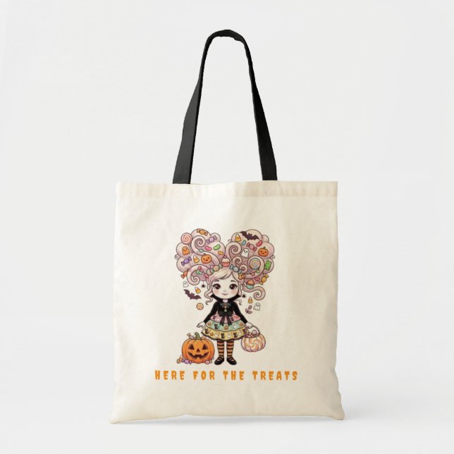 Bolsa Tote Aqui Para As Guloseimas (Frente)