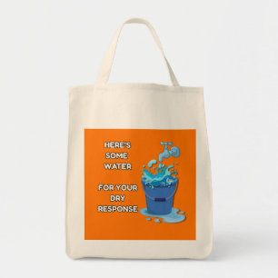 Bolsa Tote Aqui Tem Água - Engraçado