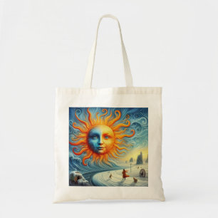 Bolsa Tote Aqui Vem O Sol - Impressão de Arte AI
