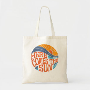 Bolsa Tote Aqui vem o Sun Vintage Retro 60 Summ de Surf