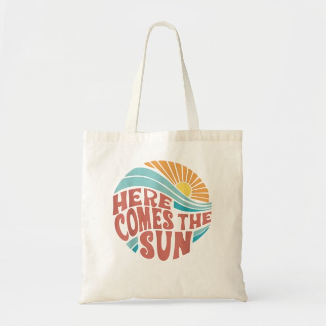 Bolsa Tote Aqui Vem Os Homens Do Sol Mulheres Crianças Bebida (Frente)