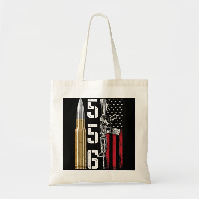 Bolsa Tote Ar-15 American Flag Ar15 Rifle Sling Gift Owne (Frente)