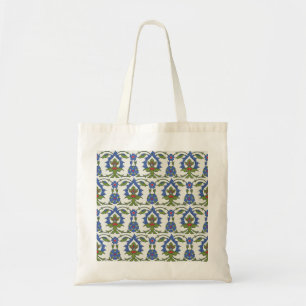Bolsa Tote Árabe Tradicional: Iznik Azulejo Invisível.