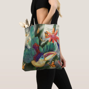 Bolsa Tote Aracari de Curl Crested Toucan