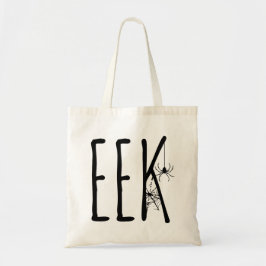 Bolsa Tote Aranha Eek & Sacola Tote Assustadora de Teia de Ar
