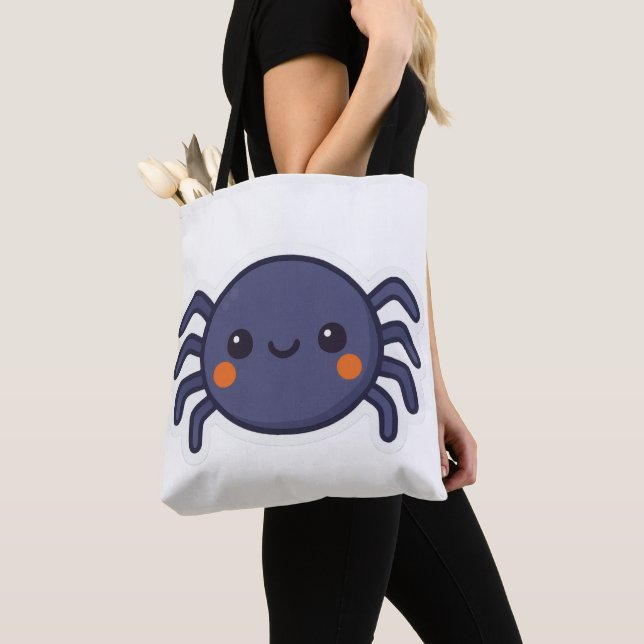 Bolsa Tote Aranha Kawaii Cute (Close Up)