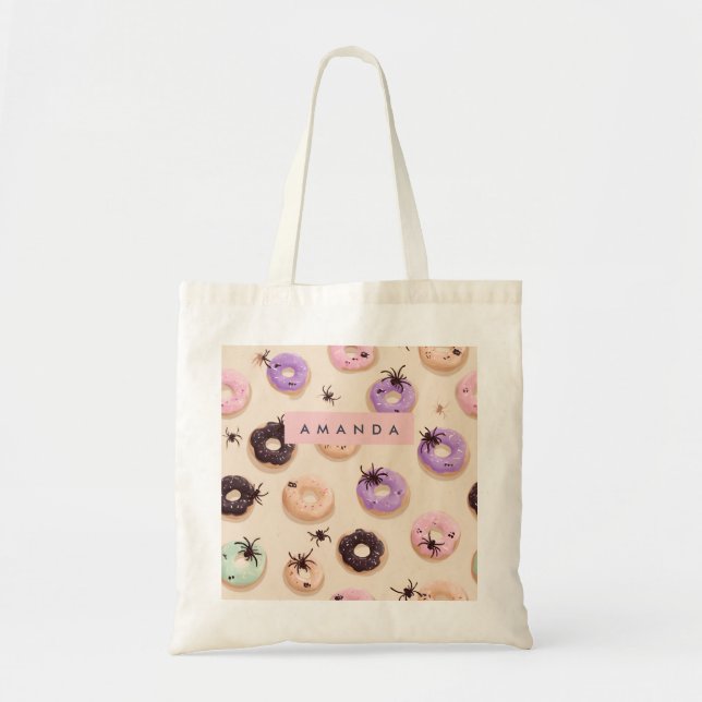 Bolsa Tote Aranha-Rosquinha de Queda de Cute Personalizada (Frente)