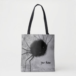 Bolsa Tote Aranha Sorridente por Odilon Redon, Halloween Vint