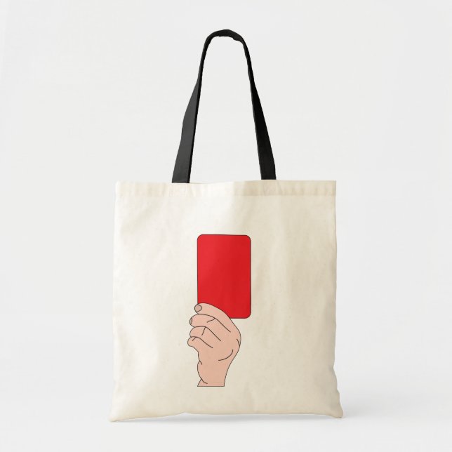 Bolsa Tote Árbitro que mostra uma sacola do cartão vermelho (Frente)