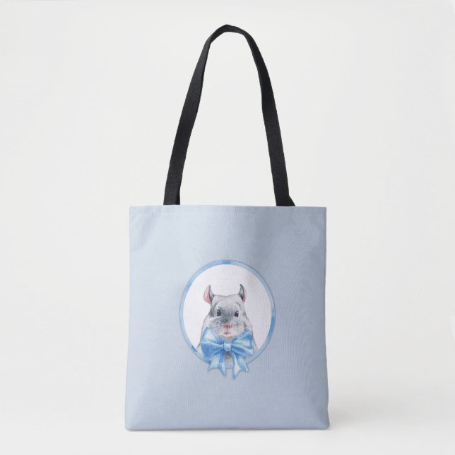 Bolsa Tote Arco azul da chinchila 1. (Frente)