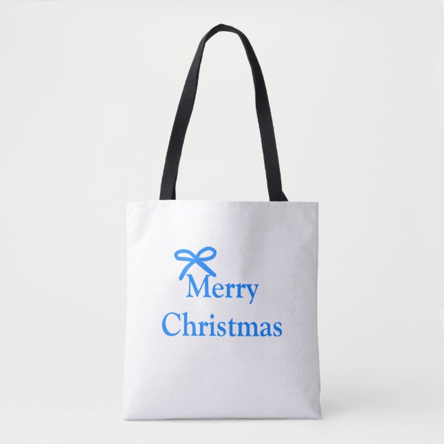 Bolsa Tote Arco azul feliz família natalícia presentes simple (Frente)