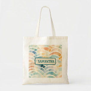 Bolsa Tote Arco de Abstrato de Pastel Mudado Personalizado