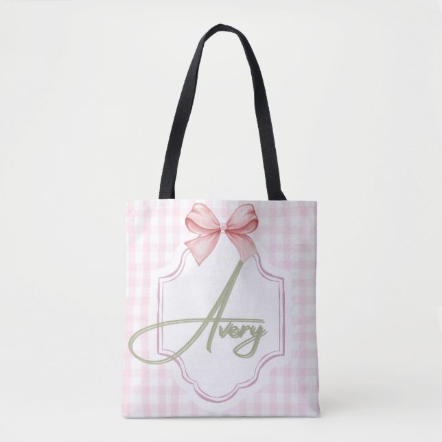 Bolsa Tote Arco de Avery Baby Girl Personalizado (Frente)