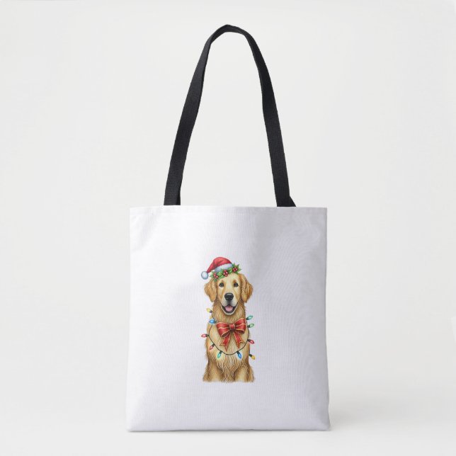 Bolsa Tote Arco de Coquetes Cachorro de Retriever de Ouro Bon (Frente)