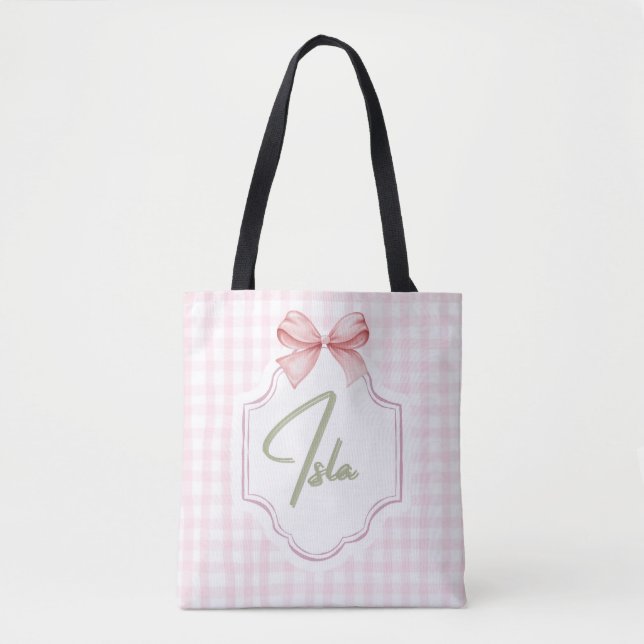 Bolsa Tote Arco de Enfermeira Isla Baby Girl Personalizado (Frente)