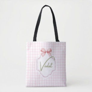 Bolsa Tote Arco do infantário Violet Baby Girl Personalizado