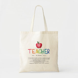 Bolsa Tote Arco-íris Aquarela Moderna Obrigada Professor