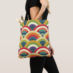 Bolsa Tote Arco-Íris Colorido Boho