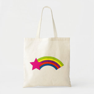 Bolsa Tote Arco-Íris Colorido, Cor-de-Rosa, Bonito