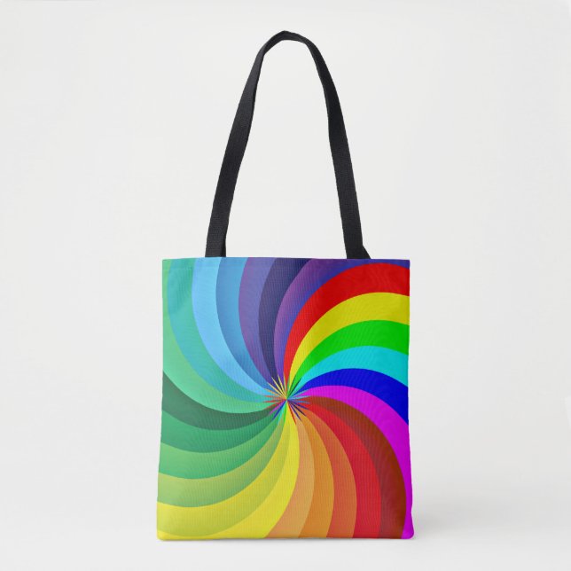 Bolsa Tote Arco-Íris Colorido Mandala-46556 (Frente)